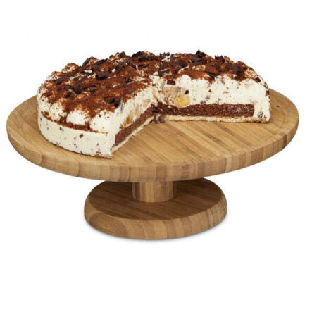 Piatto torta su base in bambù (1/4)