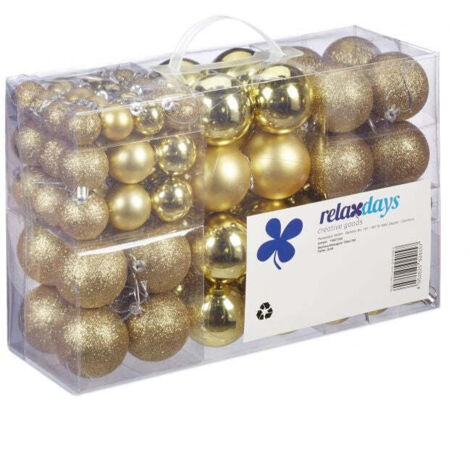 VidaXL Palline di Natale 100 pz Champagne e Marrone 3 / 4 / 6 cm