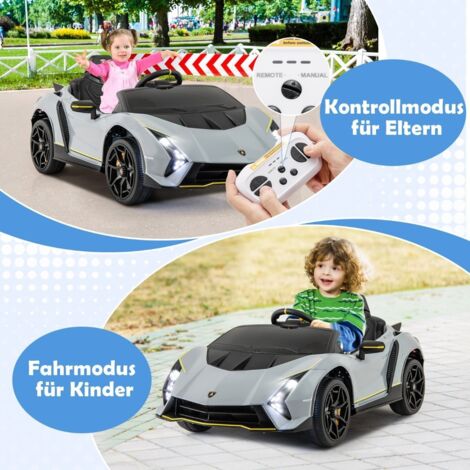 COSTWAY 12V Auto Elettrica per Bambini, Macchina Fuoristrada a 2 Posti con Telecomando, Luci a LED e Musica, Regalo per Bambini 3 Anni+, Capacità di Carico 100kg (Rosa
