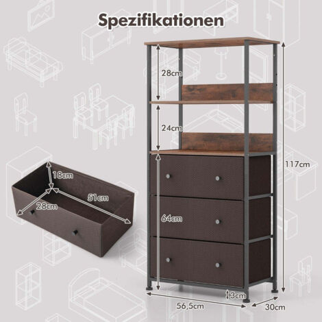 IRONCK Libreria Angolare A L – 10 Ripiani + 2 Cassetti, Altezza 195 Cm, Moderna Bianca