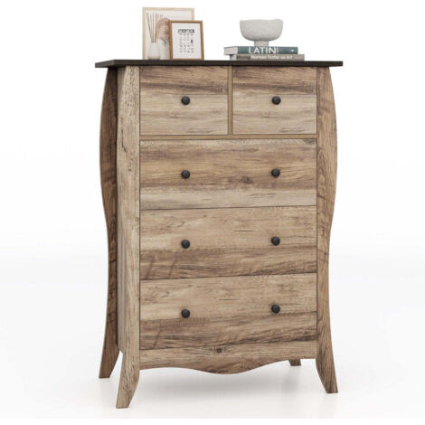 Cassettiera in tessuto con 4 cassetti grigio 45x30x94cm | Maisons du Monde