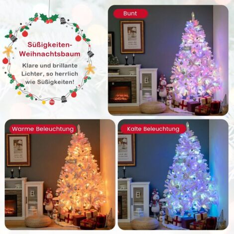 HOMCOM Albero Di Natale Artificiale Floccato 1,8m – 700 Punte Innevate, Blu, Resistente Al Fuoco