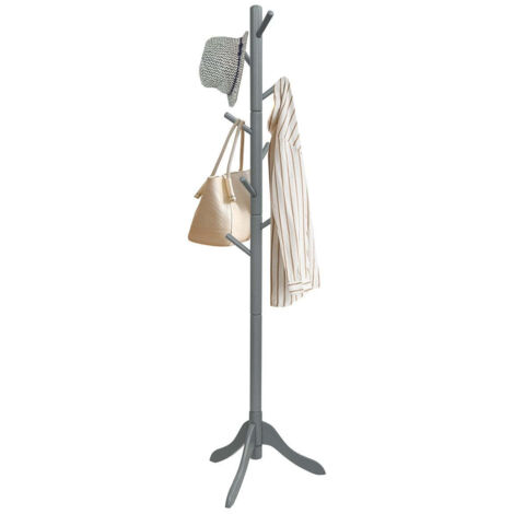Appendiabiti Autoportante In Legno Naturale – Albero Con 8 Ganci – Altezza Regolabile (3 Opzioni) – Per Adulti E Bambini – YD-1004