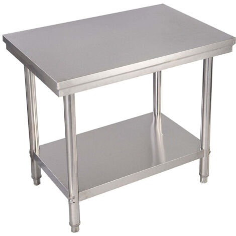 Tavolo da cucina in acciaio inox tavolo da lavoro tavolo gastronomico con ripiano intermedio 92x61x90 cm 88304547 88304547 88304547 88304547 88304547 88304547 88304547 88304547 88304547 88304547 88304 (1/5)