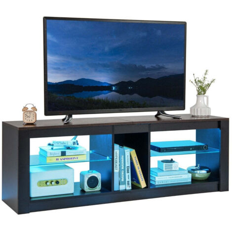 Mobile tv con illuminazione a led per televisori fino a 65 pollici moderno centro di intrattenimento