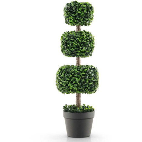 Pianta artificiale con vaso Foglie di fico verde 45 cm | Leroy Merlin