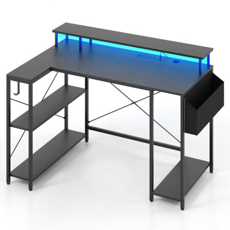 Furologee Escritorio para computadora de 47 pulgadas con archivador
