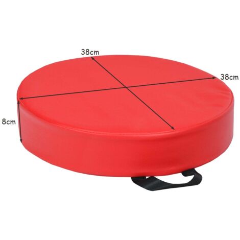 Set Di 2 Cuscini Rotondi Per Sedia Da Esterno, Spessi 7 Cm Con Schiuma Viscoelastica, Impermeabili E Con Legacci, 38x38 Cm, Nero