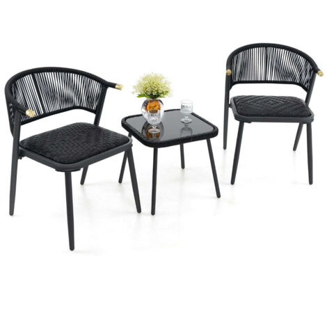Tymar Fioriera Da Balcone Effetto Rattan Con Sottovaso E Supporti – 2 Pezzi – Plastica Resistente, 80cm, Antracite