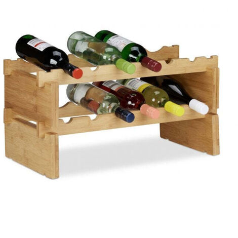 TIDY SAVANT Portabottiglie Impilabile Per Stanley – 2 Ripiani, Organizer Per 6 Borracce - 4