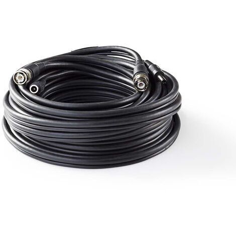 Cctv camera cable bnc dc 100 m round pvc black gift box (1/5)