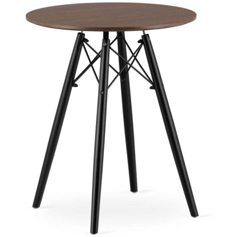 Happy Garden Tavolino Rotondo Liv Stile Scandinavo - Diametro 80cm, Truciolato E Melamina, Legno