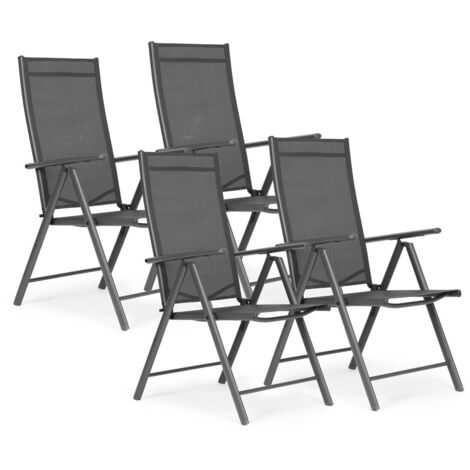 Outsunny Set Di 2 Sedie A Sdraio Pieghevoli Da Giardino – Schienale Alto Regolabile (8 Posizioni) – Tettuccio Incluso – Struttura In Alluminio – Grigio