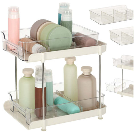 Owelth Organizer Sottolavello Cucina in Acciaio Inox, 2 Livelli sotto
