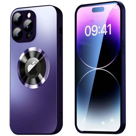 Beajew Cover Magnetica per iPhone 14 Pro Max,Custodia Comaptibile con Magsafe Trasparente Antiurto Protezione,Copertura della fotocamera,Sottile Silicone Clear Telefono Case - Grigio