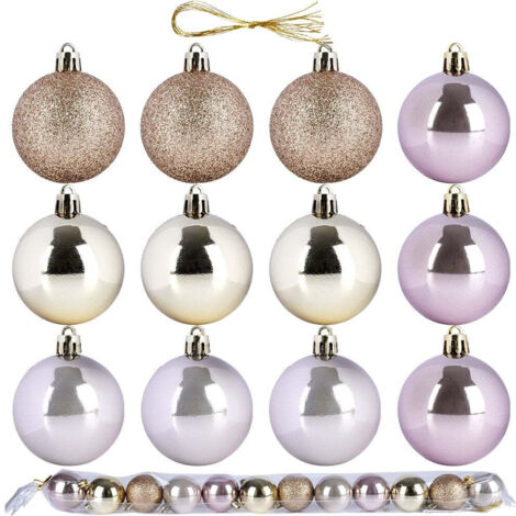 KI Store 30 pezzi Palline di Natale 6cm bianco Albero di Natale