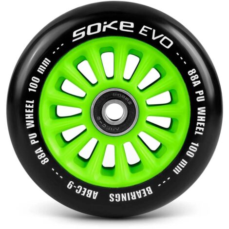 Ruota Per Scooter 150 Mm Nera Con Cuscinetti 608 - Ricambio Monopattino