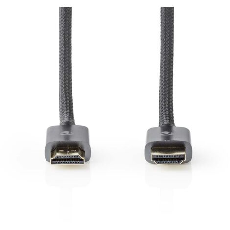Cavo hdmi ad alta velocita con ethernet  connettore hdmi  connettore hdmi  4k30hz  arc  18 gbps  1000 m  rotondo  cotone  grigio con metallo  blocco 83961026 83961026 83961026 83961026 (1/5)