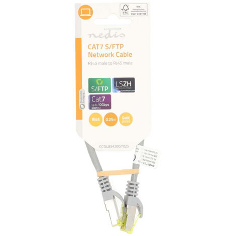 Cavo Di Rete CAT6 S/FTP – 10 Metri, Bianco, LSZH, Connettori RJ45, NEDIS