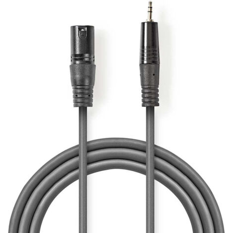 Cavo audio bilanciato  xlr 3 pin maschio  35 mm maschio  nichelato  300 m  rotondo  pvc  grigio scuro  custodia in cartone 83960680 83960680 83960680 83960680 (1/3)