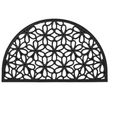 Zerbino Antiscivolo In Gomma 40x60cm Con Motivo Floreale - Lavabile Per Esterno E Interno