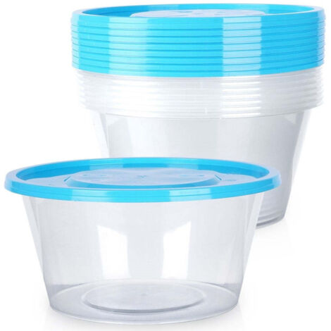 DESERO Lot De 5 Boîtes Alimentaires Rondes 900ml - Hermétiques Et