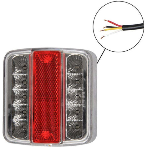 Fanale posteriore 4 funzioni 98x105mm 14led