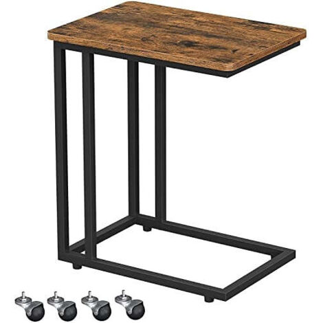 Tavolino Da Caffè Dal Design Rustico Con 3 Scomparti 104 X 60 X 35 Cm In Legno Ingegnerizzato Marrone E Ferro Dec038388 89543120