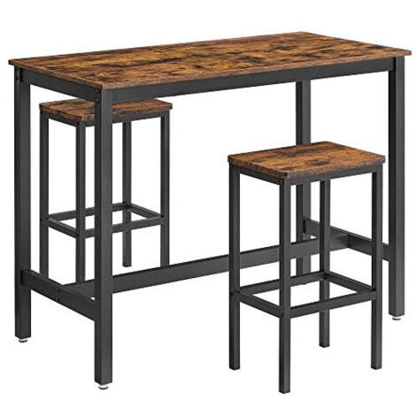 Set tavolo alto con 2 sgabelli da bar, Bianco | Leroy Merlin