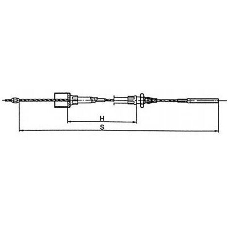 1 x ALKO - Cable de freno Longlife - HL:1130mm - GL: 1340mm con rosca, boquilla