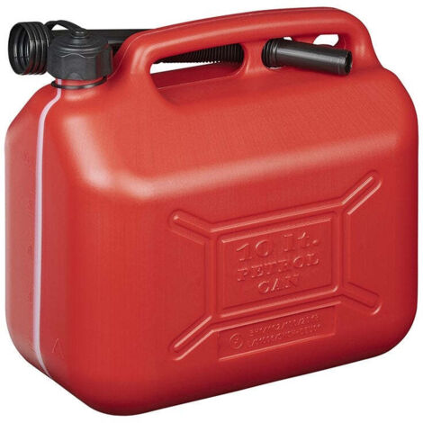 Tanica per carburante 10L in plastica rossa omologata ONU (1/4)