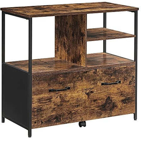 Armadietto Da Cucina Alto Con Illuminazione LED App, Ripiani E Scaffali Aperti, 107x43x184 Cm – Buffet E Vetrina In Nero Con Protezione Antiribaltamento