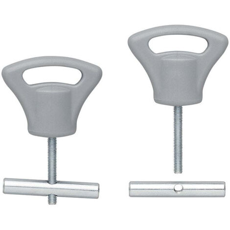 Hoement Punta Filettata in Plastica per Manico Scopa 2 Pezzi, Adattatore di Prolunga di Ricambio Resistente e Stabile, Kit Riparazione per Strumenti