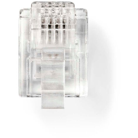 Connettore per cavo telecomunicazioni tipo di connettore rj11 dritto placcatura placcato oro pvc trasparente (1/3)