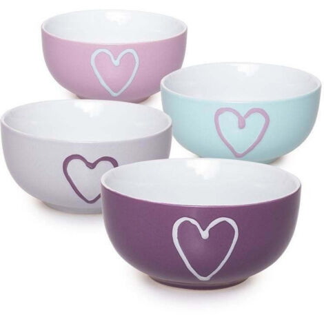 UP ware - Set di ciotole in melamina a forma di cuore, 4,75 cm
