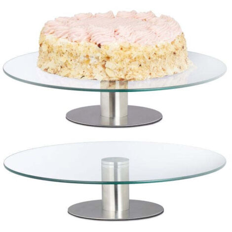 Glass cake stands set of 2 (1/5)