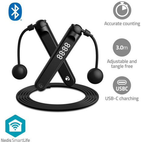 Corda per saltare elettronica, Smart Jump Rope Machine con telecomando, macchina per saltare Bluetooth