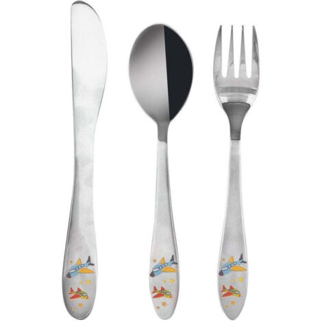 Zilverstad Set Di Posate Per Bambini In Acciaio Inox – 4 Pezzi Con Animali Del Bosco (cervo, Coniglio, Scoiattolo, Gufo) In Confezione Regalo - 4