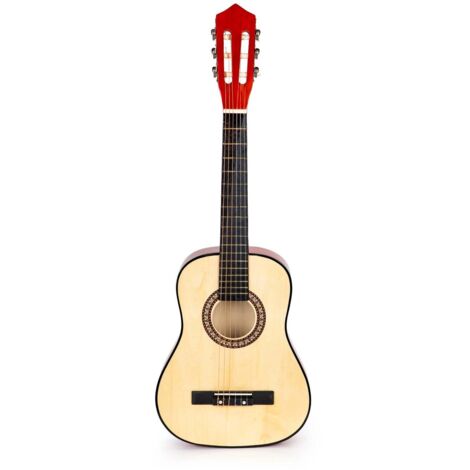 Strumento Musicale in Legno Modello di Chitarra in Miniatura, Display Modello di Chitarra, Mini Ornamenti Musicali Artigianali Decorazioni per La Casa(14cm-Colore del caffè