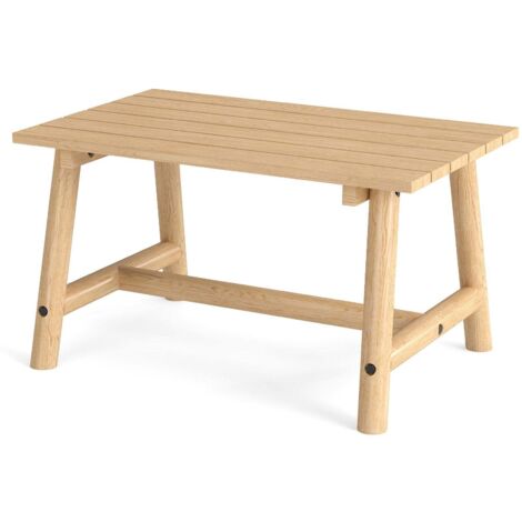 Tavolino da caffe per esterni - legno massello doghe capacita 125 kg (1/5)
