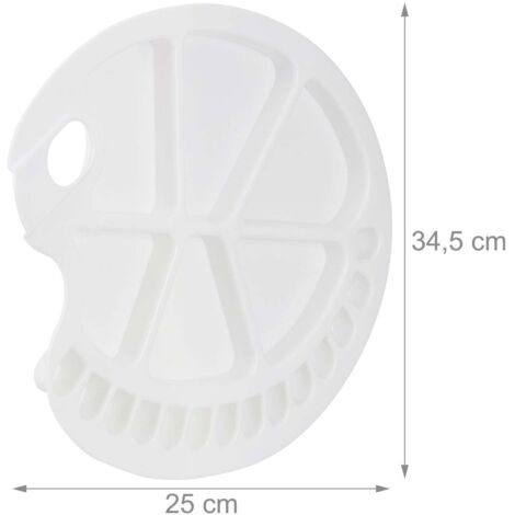 Spectrum Noir Lot de 3 Outils de mélange Ronds SN, Bois/Blanc, Taille unique