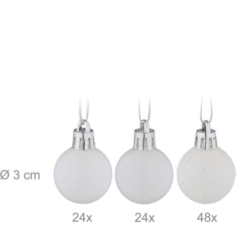 6 palline per albero di natale in vetro da 10 cm pendaglio decorato