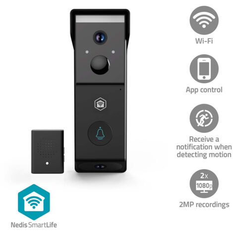 Videocitofono Wireless Dpofirs Con Camera 1080P, Visione Notturna, Angolo 170° E Audio Bidirezionale – WiFi Con Monitor
