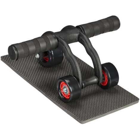 Rullo Addominale A 4 Ruote: Attrezzo Fitness Per Addominali E Tronco, Con Rimbalzo Automatico