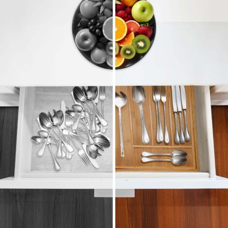 Emuca contenitori organizer per cassetti da bagno tidy, plastica bianca