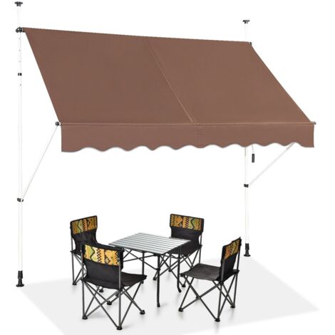 Tenda da sole retrattile 200 cm senza fori resistente ai raggi uv regolabile (1/5)