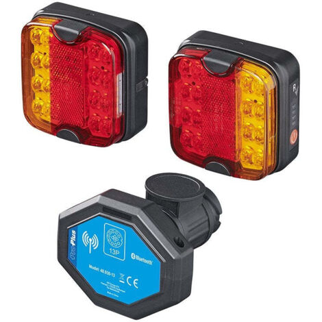 Luci per rimorchio led con magneti senza fili bluetooth a 13 poli