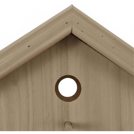 Mangiatoia Per Uccelli Da Esterno In Legno - Casa Stazione Per Colibrì, Da Appendere A Finestra, Balcone, Albero, 29.5x16x19.7 Cm