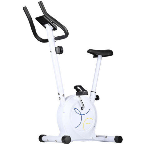 Cyclette magnetica, resistenza regolabile, bianca (1/5)