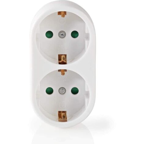 Nedis PSSPL200F1WT presa schuko doppia bianca 3500W (1/5)